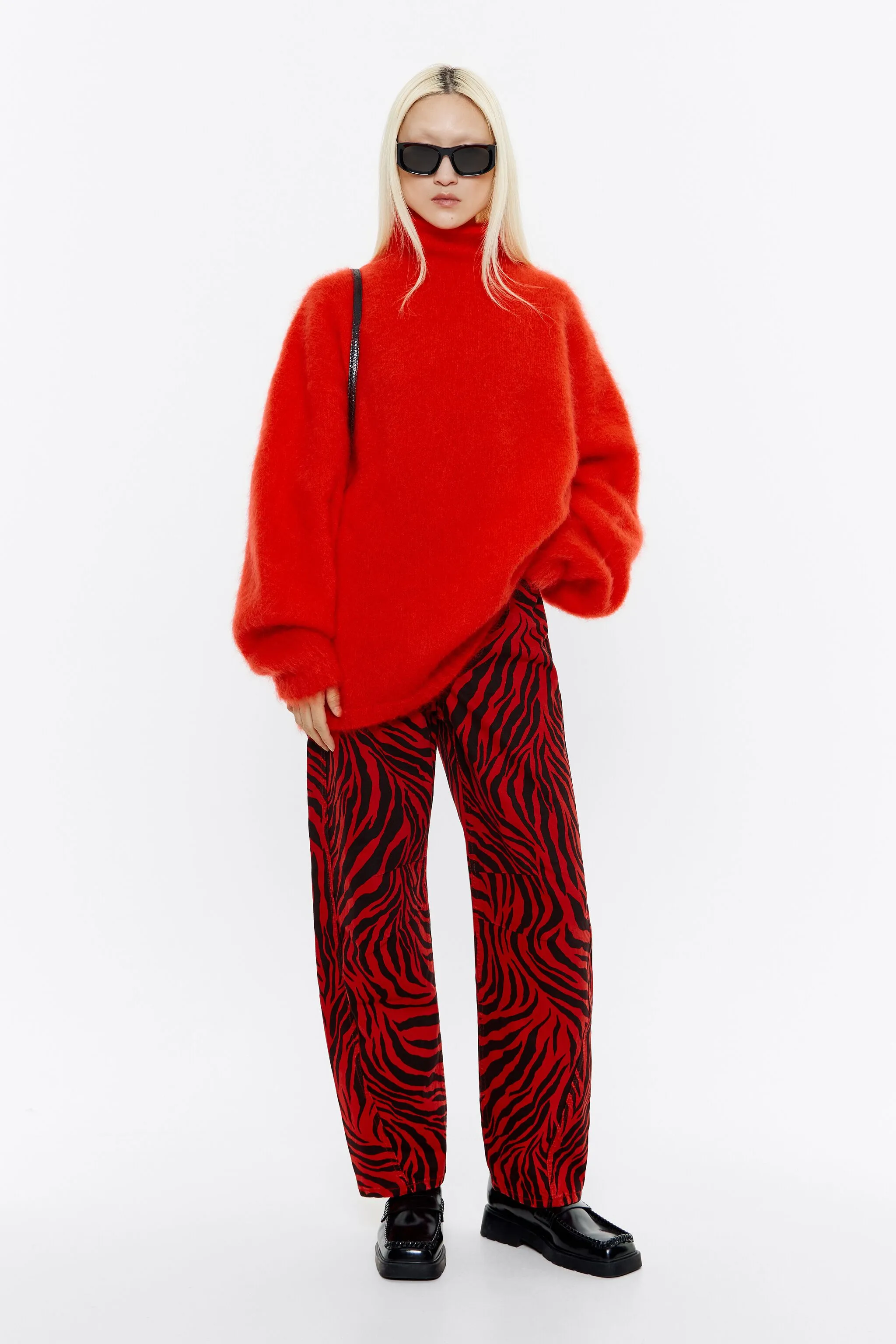 Camiseta ajustada tul Zebra roja