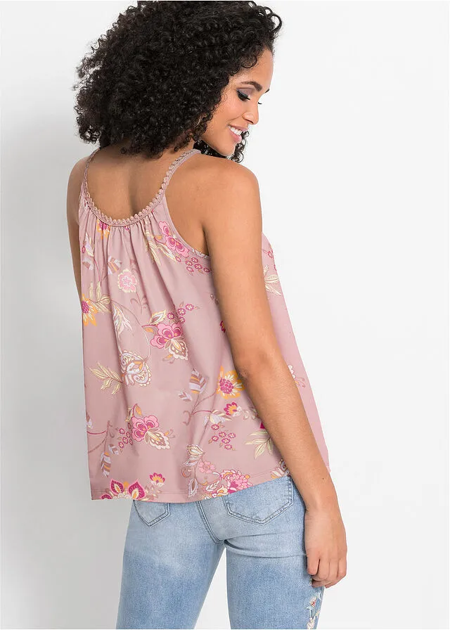 Camiseta con estampado Rosa palo