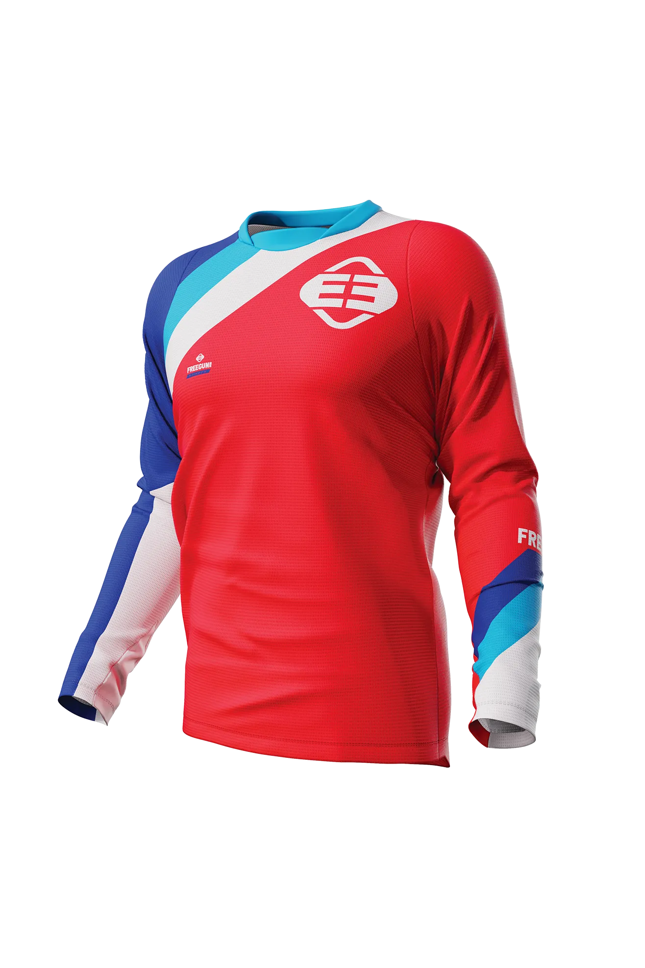 Camiseta de Cross Freegun Devo Rainbow Roja