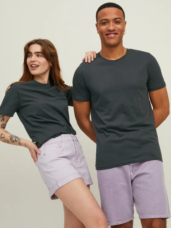 CAMISETA DE MANGA CORTA GRIS OSCURO  ORGANIC