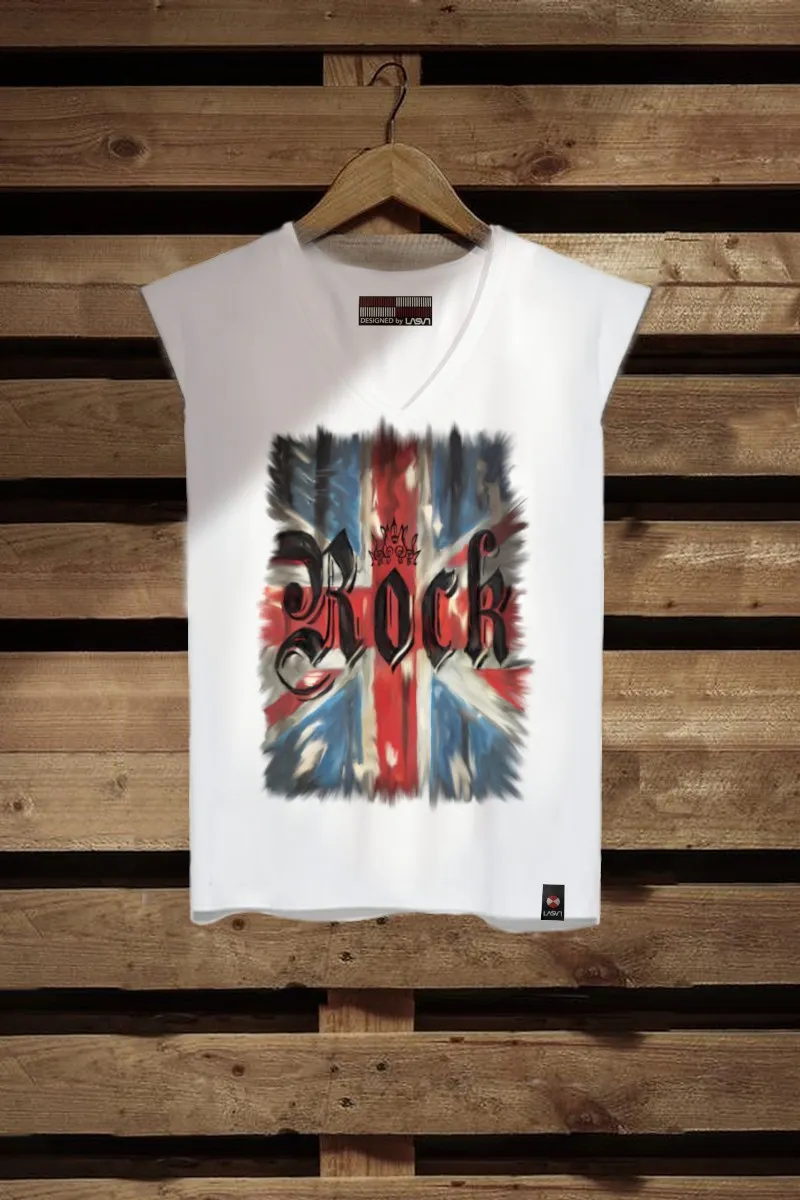 Camiseta de mujer ROCK blanca