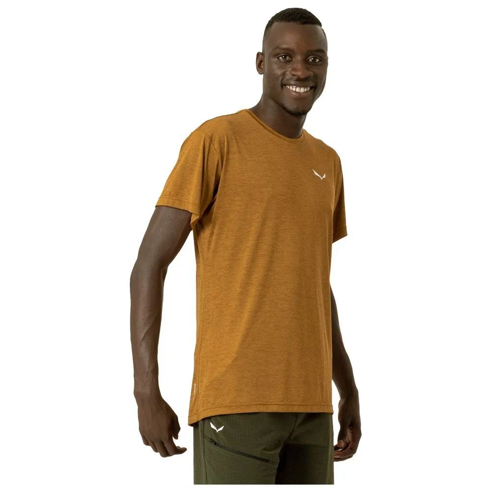 Camiseta de trekking Salewa Puez Melange Dry M Golden Brown Melange