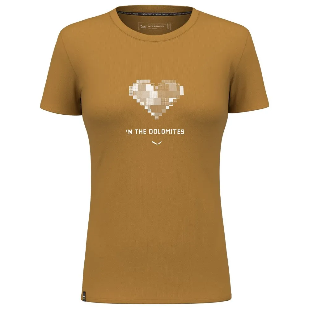 Camiseta de trekking Salewa Pure Heart Dry Golden Brown