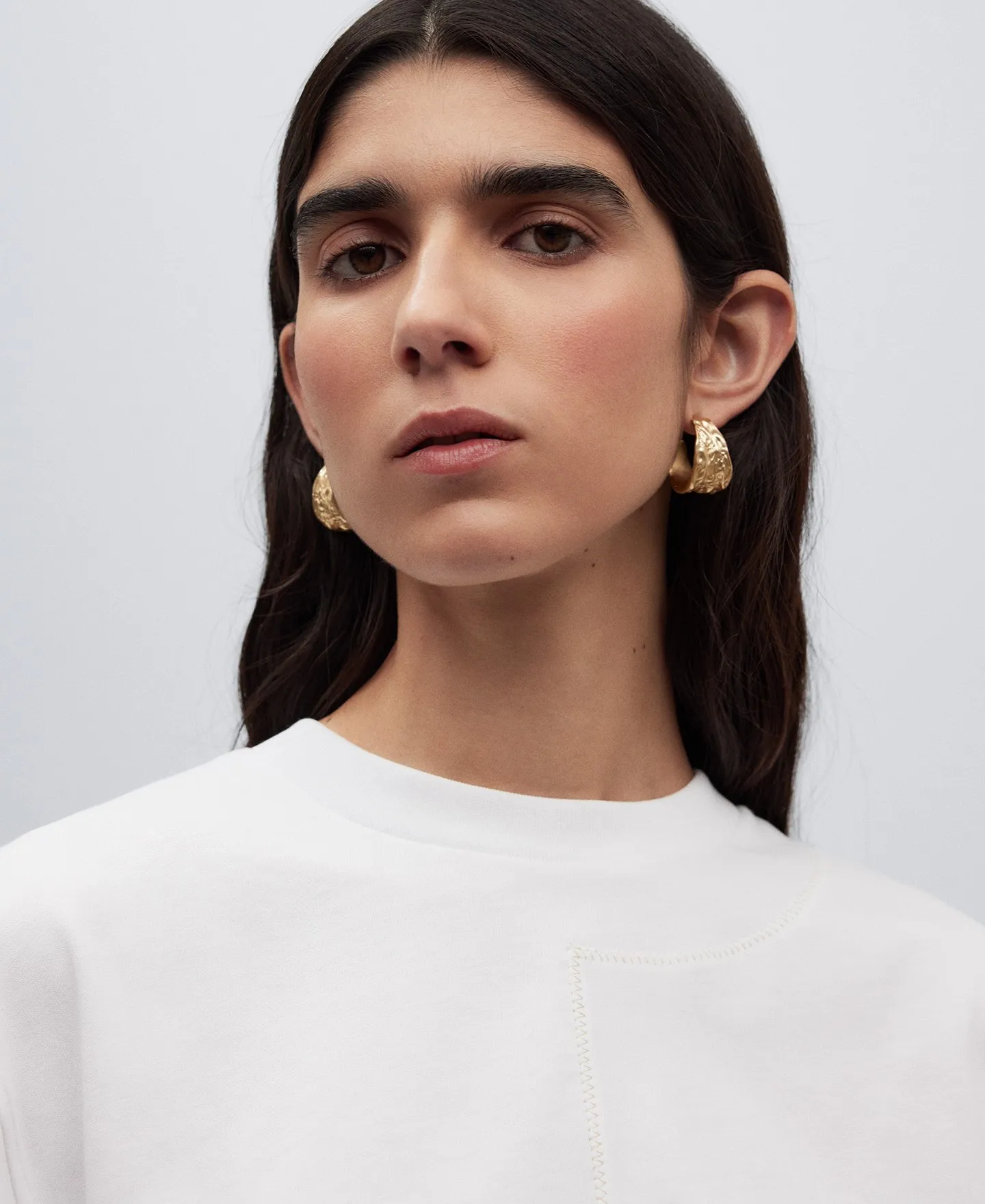 Camiseta en algodón blanca mujer
