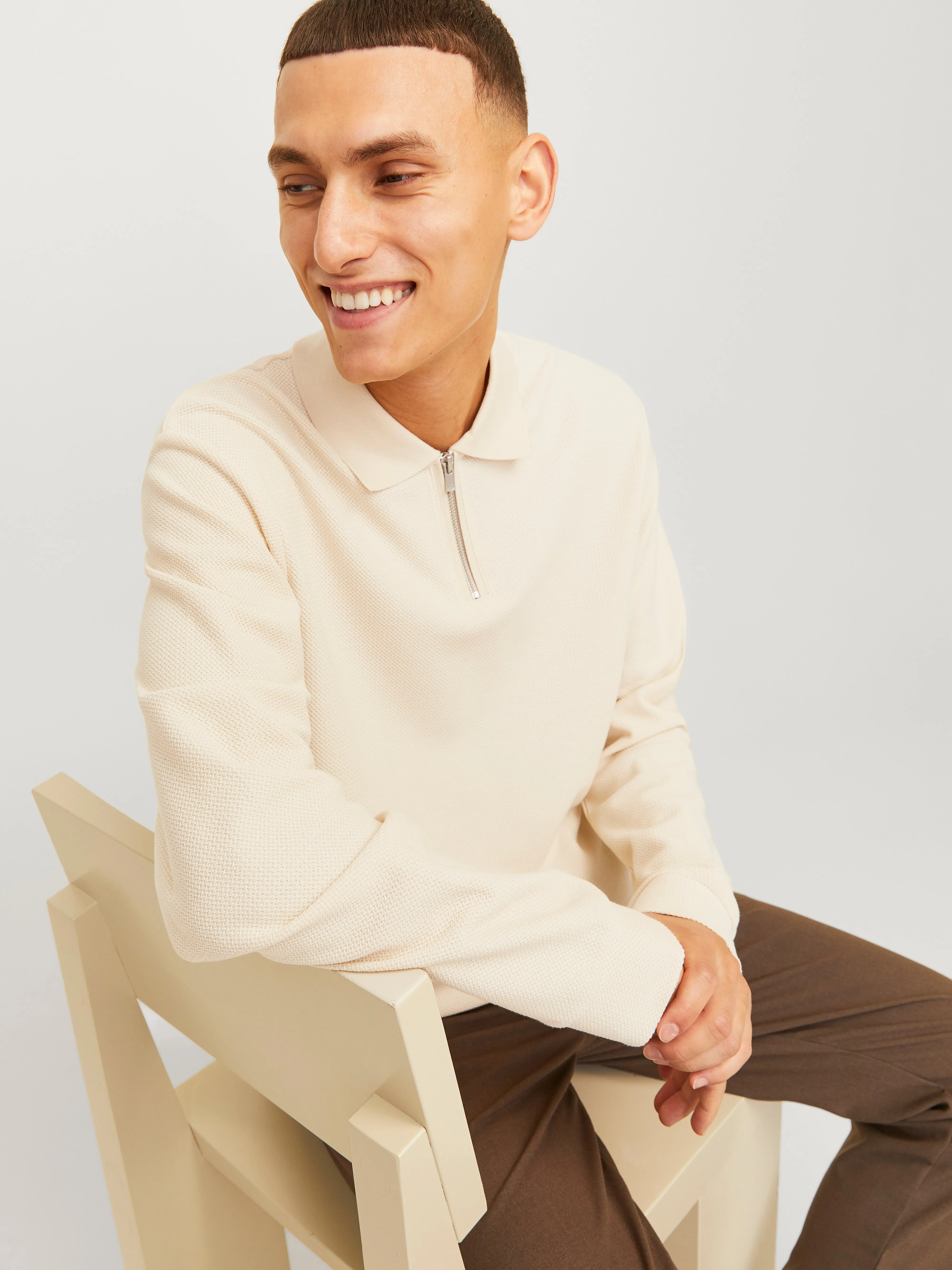 Camiseta Liso Polo | Beige | Jack & Jones®