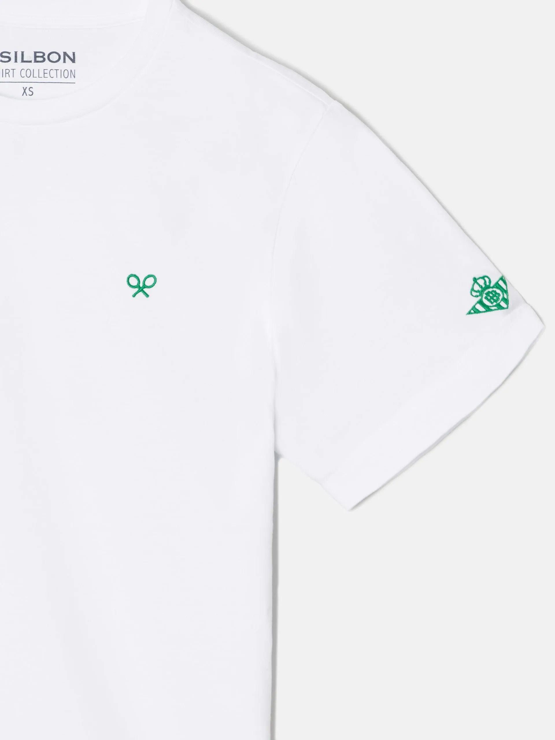 Camiseta raqueta trasera silbon betis blanca