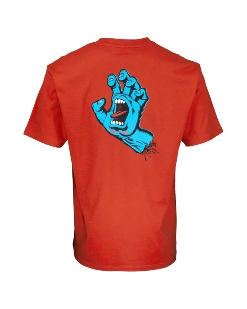 Camiseta santa cruz roja screaming hand chest tee