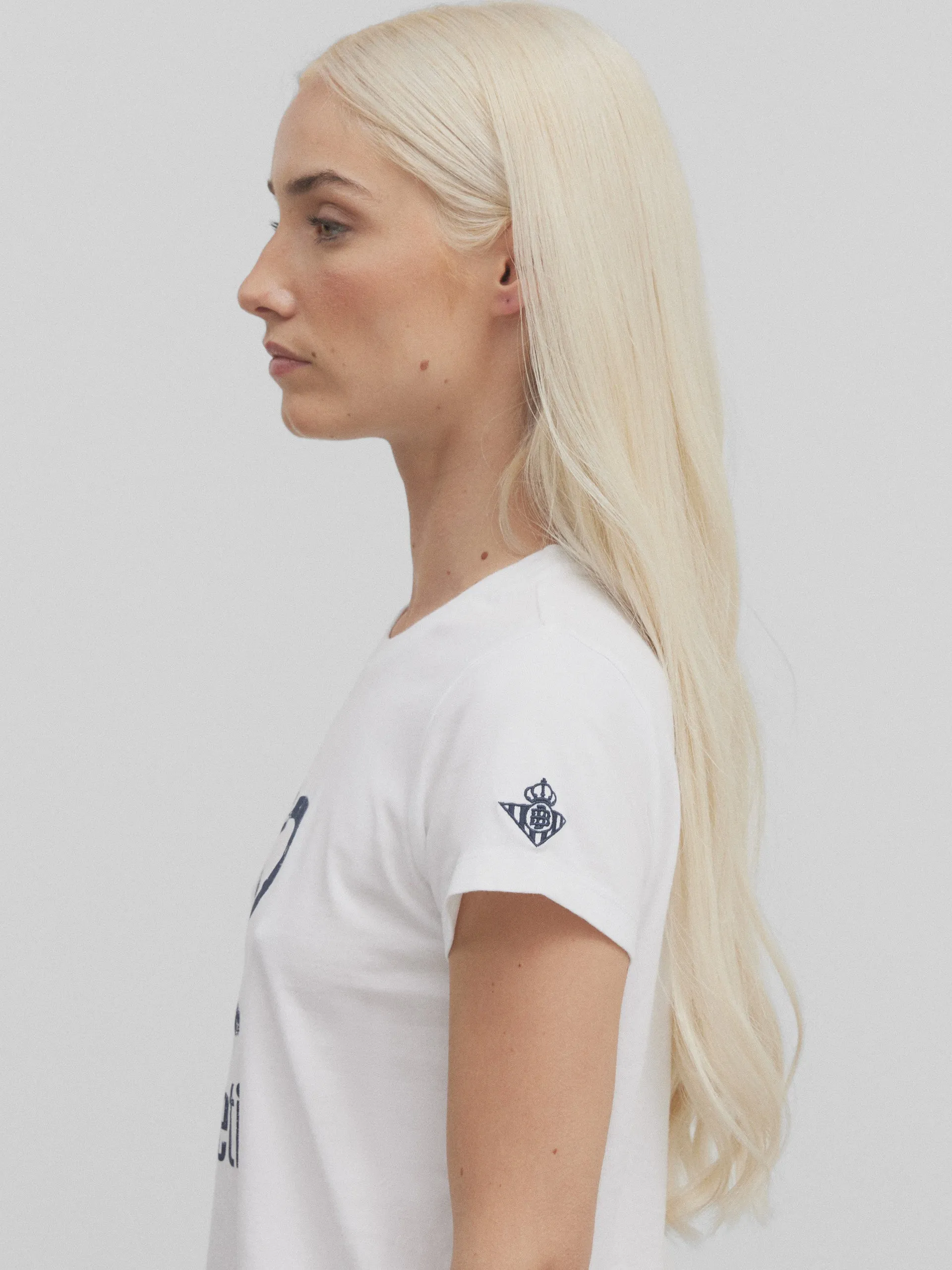 Camiseta woman raqueta real betis blanca