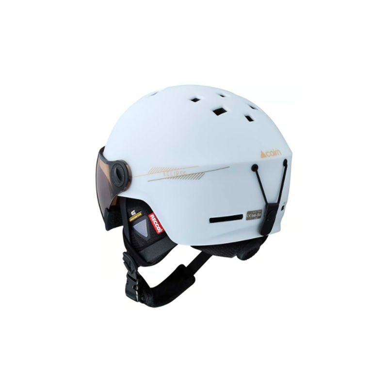 Casco de esquí con visera Cairn ECLIPSE RESCUE PHOTOCHROMIC (MAT WHITE) Cat. 1/3