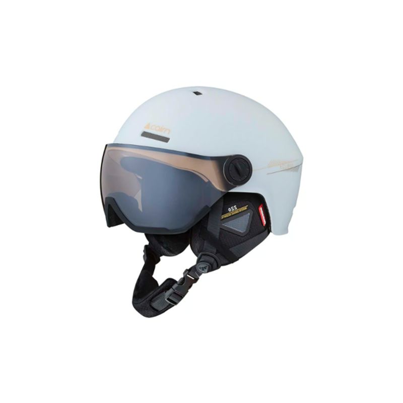 Casco de esquí con visera Cairn ECLIPSE RESCUE PHOTOCHROMIC (MAT WHITE) Cat. 1/3