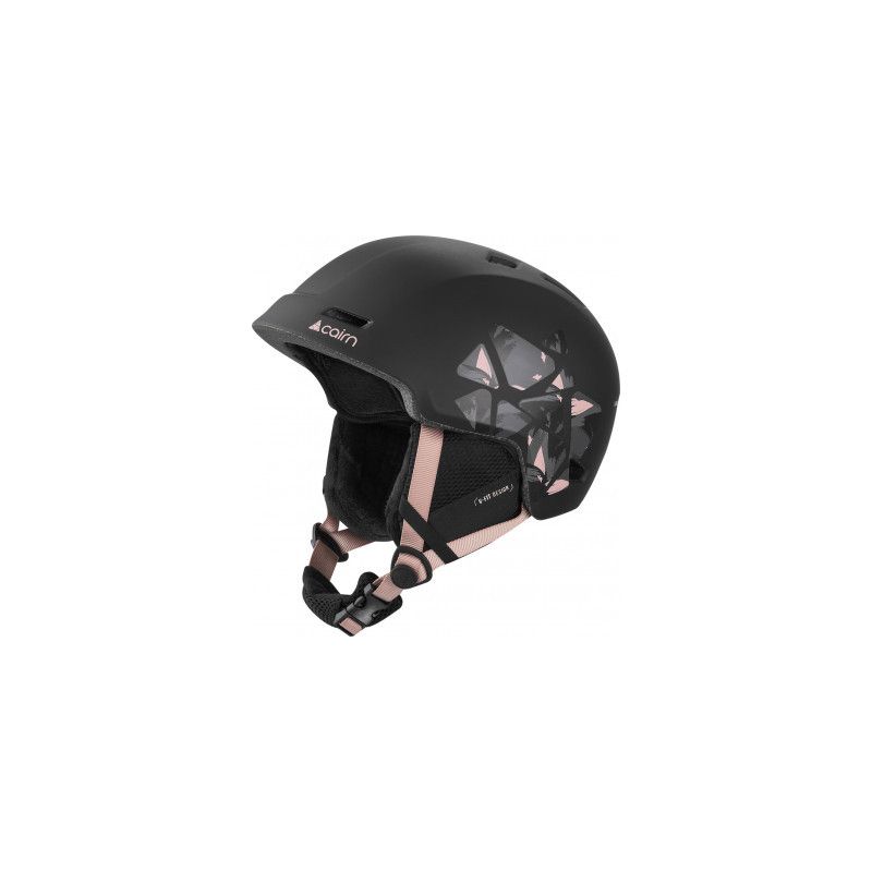 Casco esquí mujer Cairn Meteor (Black Powder Pink Leaf)