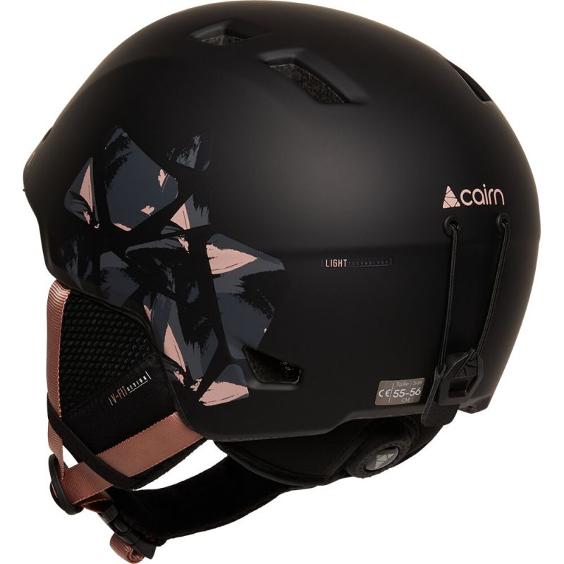 Casco esquí mujer Cairn Meteor (Black Powder Pink Leaf)