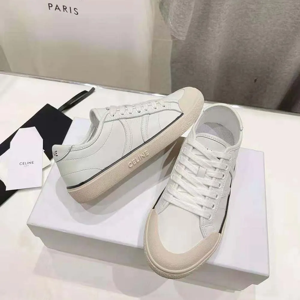 CELINE ZAPATILLAS UNISEX AS01 BAJAS CON CORDONES CELINE ALAN EN PIEL DE BECERRO