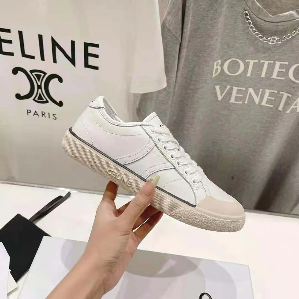 CELINE ZAPATILLAS UNISEX AS01 BAJAS CON CORDONES CELINE ALAN EN PIEL DE BECERRO