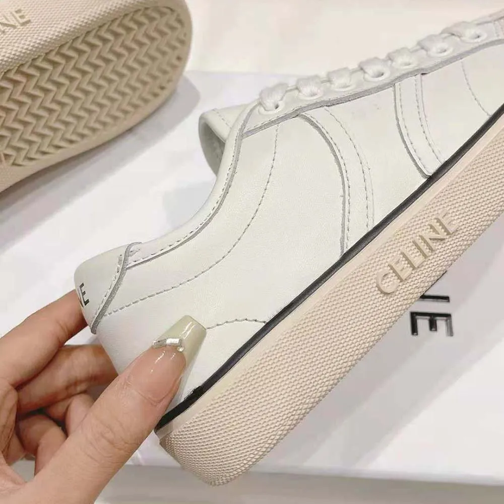 CELINE ZAPATILLAS UNISEX AS01 BAJAS CON CORDONES CELINE ALAN EN PIEL DE BECERRO