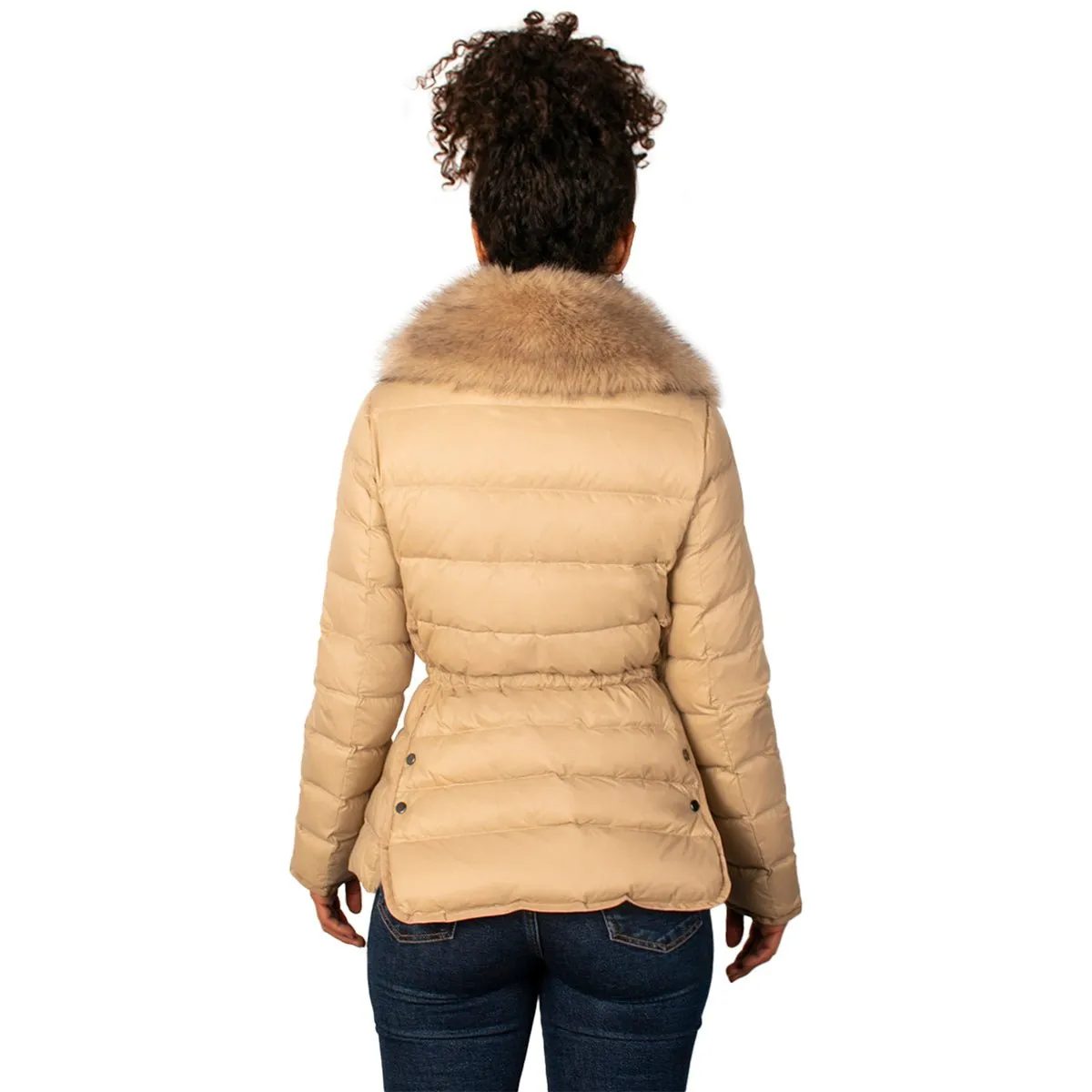 Chamarra De Pluma Capitonada Mujer