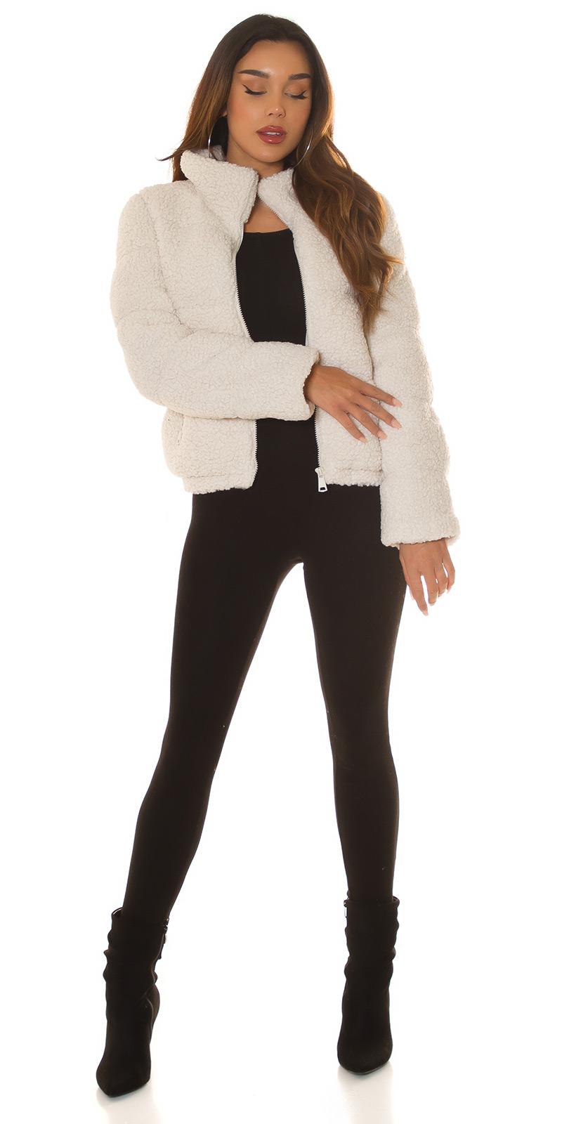 Chaqueta de borreguito beige