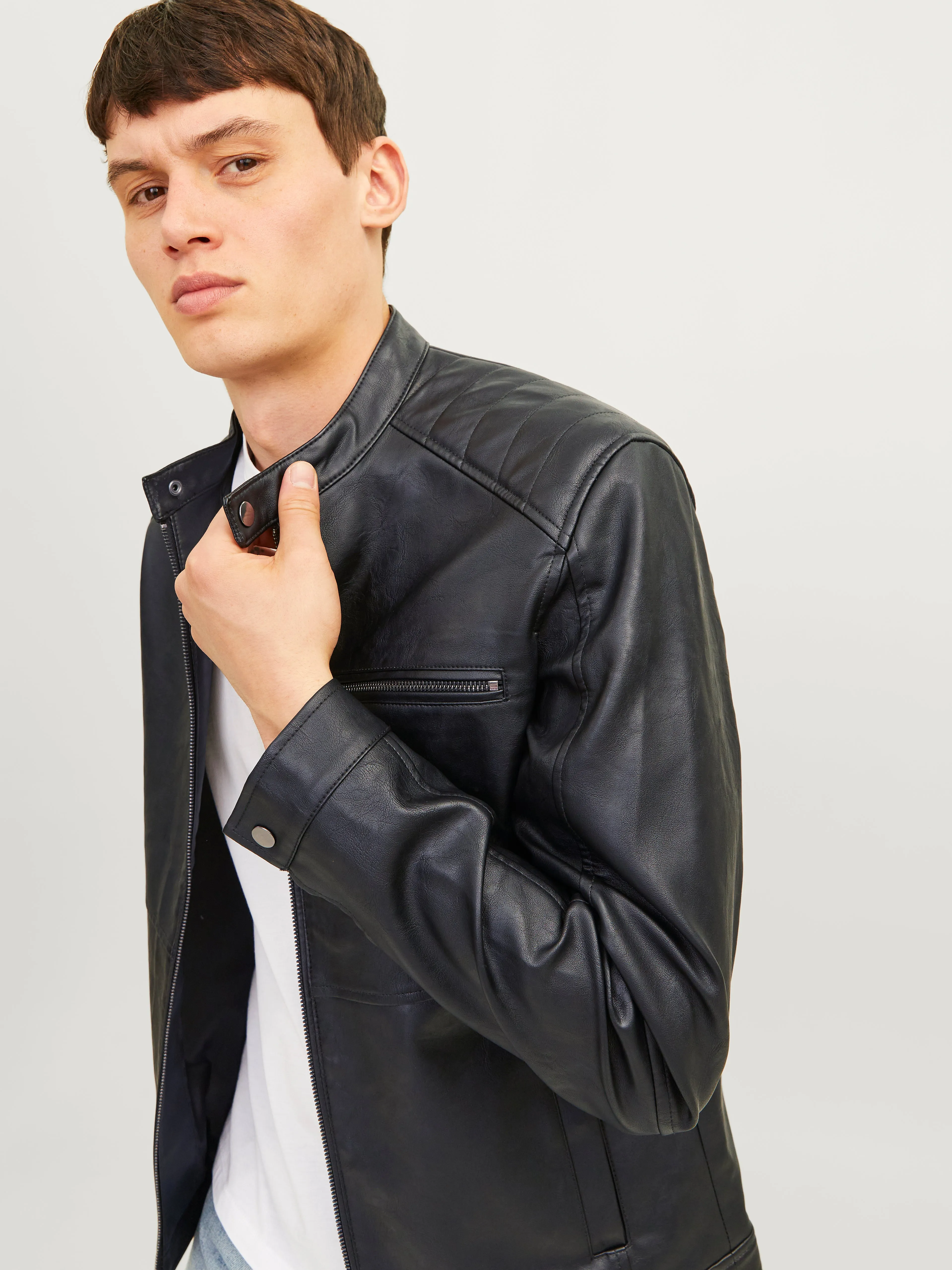 Chaqueta de cuero sintético | Negro | Jack & Jones®