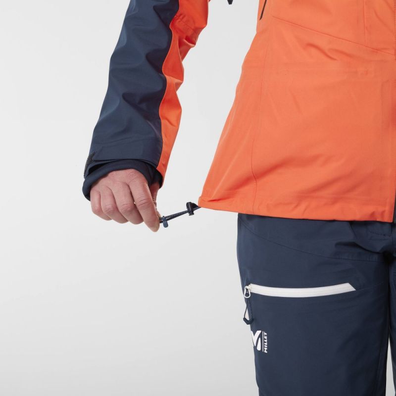 Chaqueta de esquí M White 3l para mujer (cromo coral/zafiro)