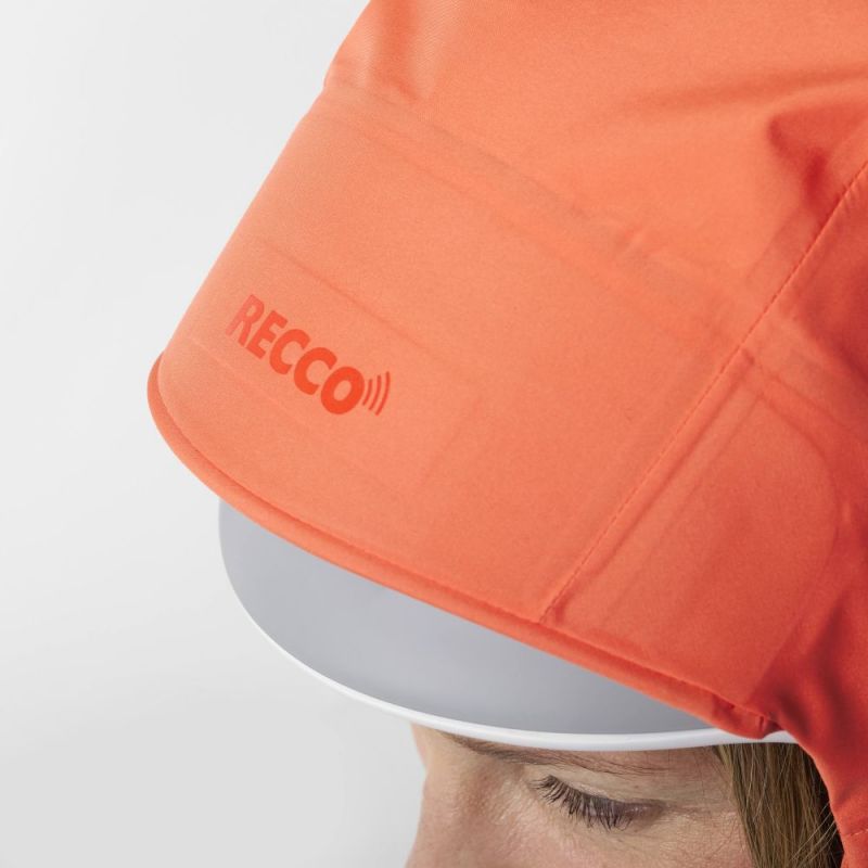 Chaqueta de esquí M White 3l para mujer (cromo coral/zafiro)