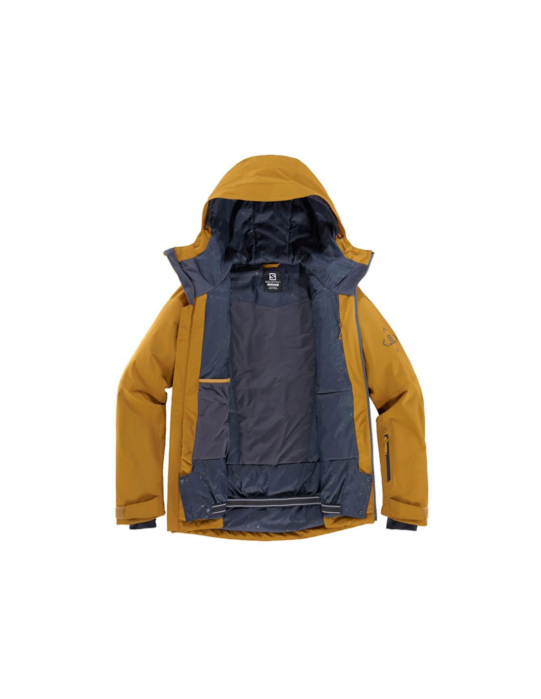 Chaqueta de esquí Salomon Highland M Brown