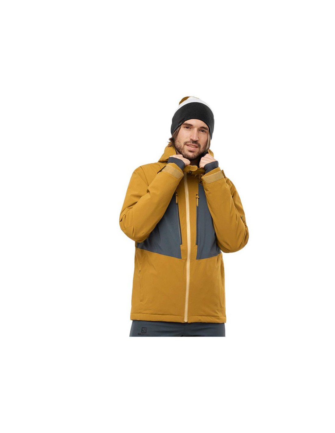 Chaqueta de esquí Salomon Highland M Brown