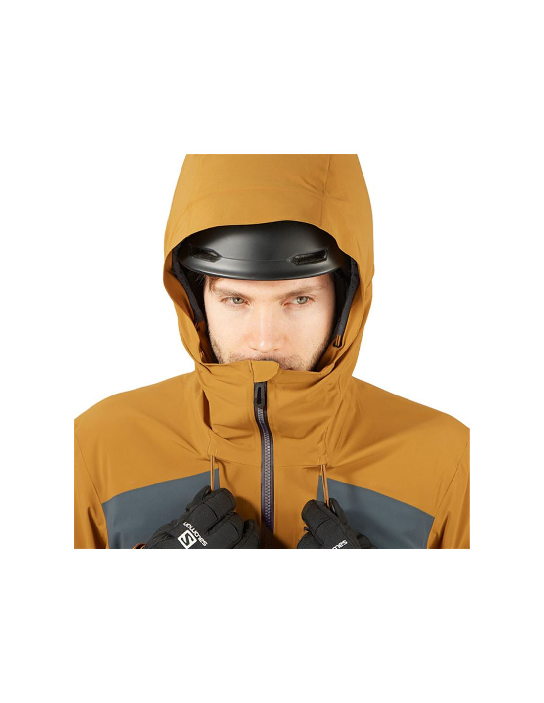 Chaqueta de esquí Salomon Highland M Brown