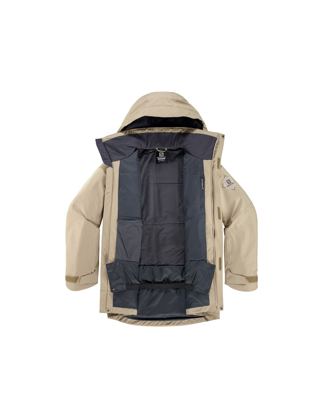 Chaqueta de esquí Salomon Stance Cargo M Beige