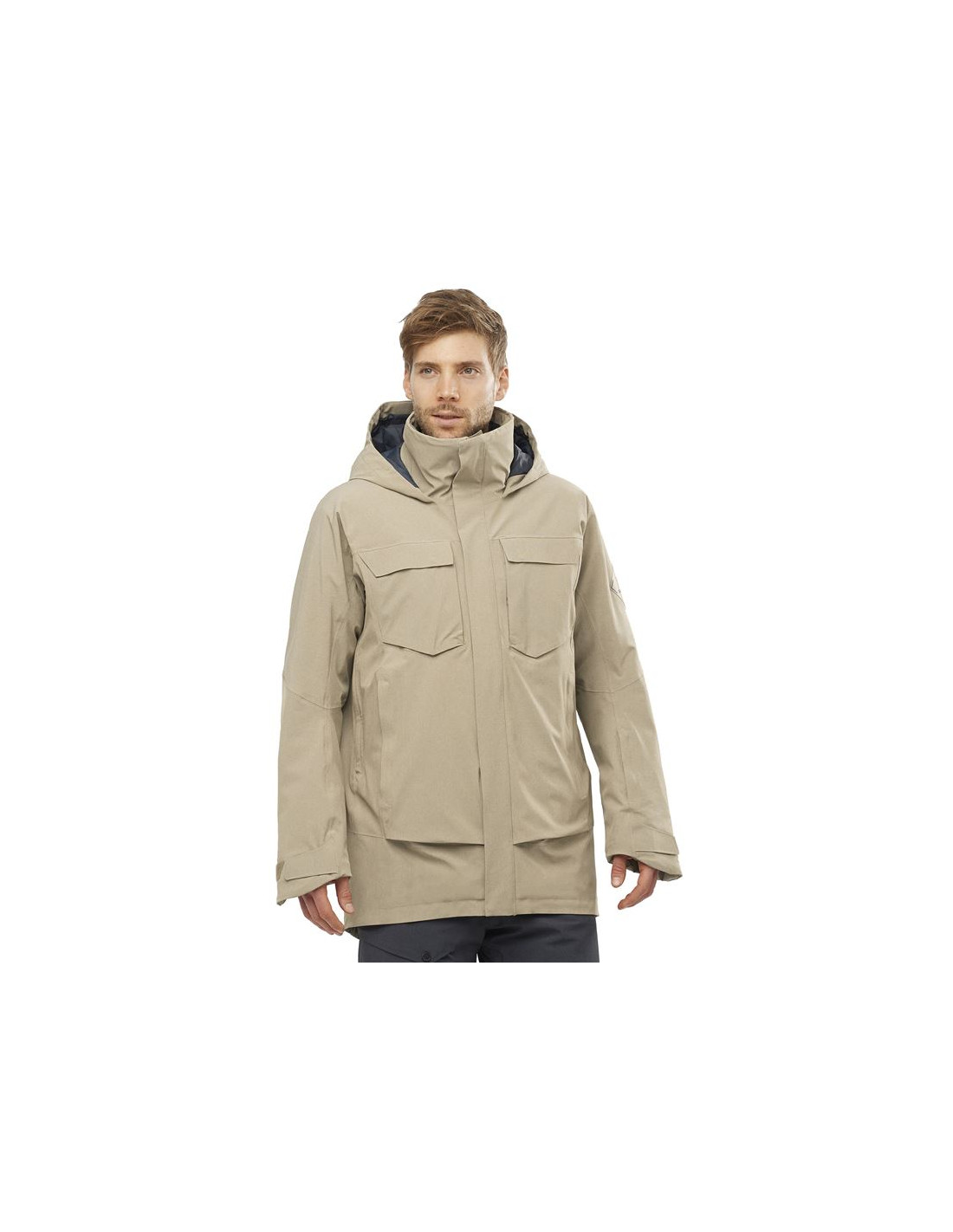 Chaqueta de esquí Salomon Stance Cargo M Beige