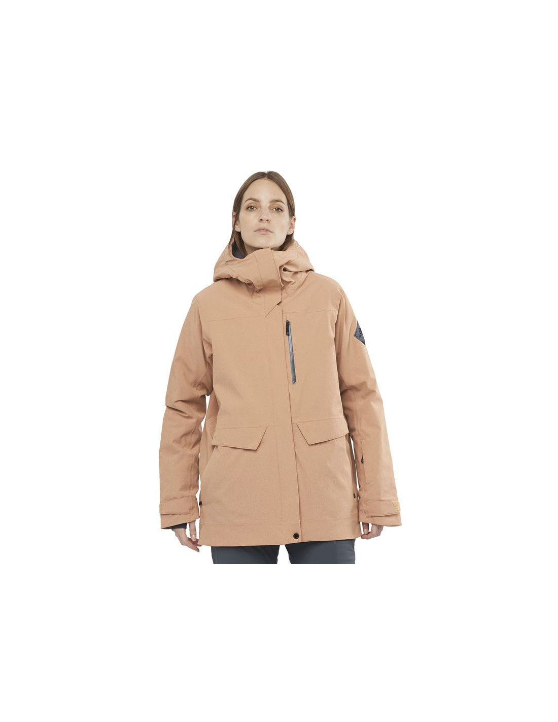 Chaqueta de esquí Salomon Stance Cargo W Pink
