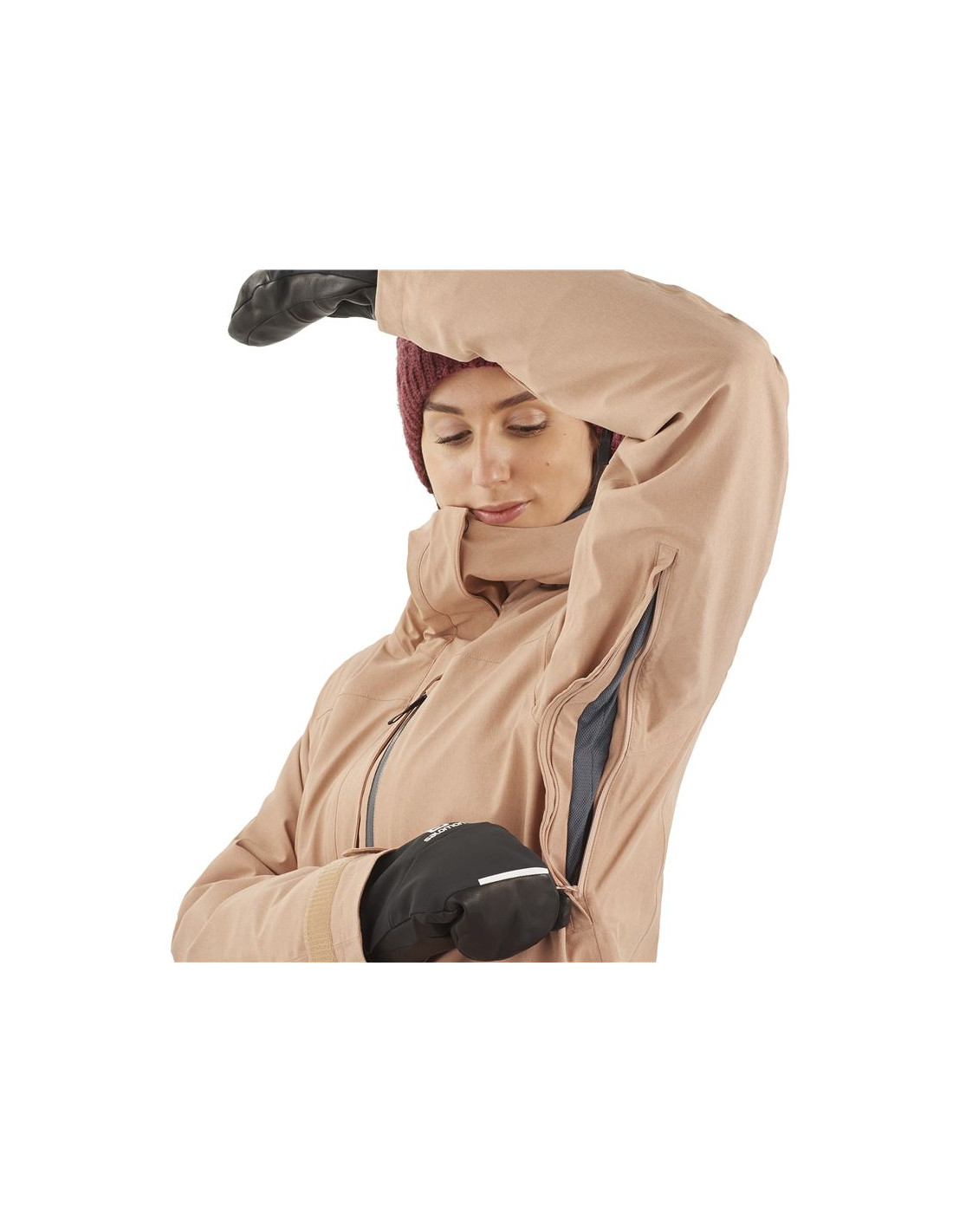 Chaqueta de esquí Salomon Stance Cargo W Pink