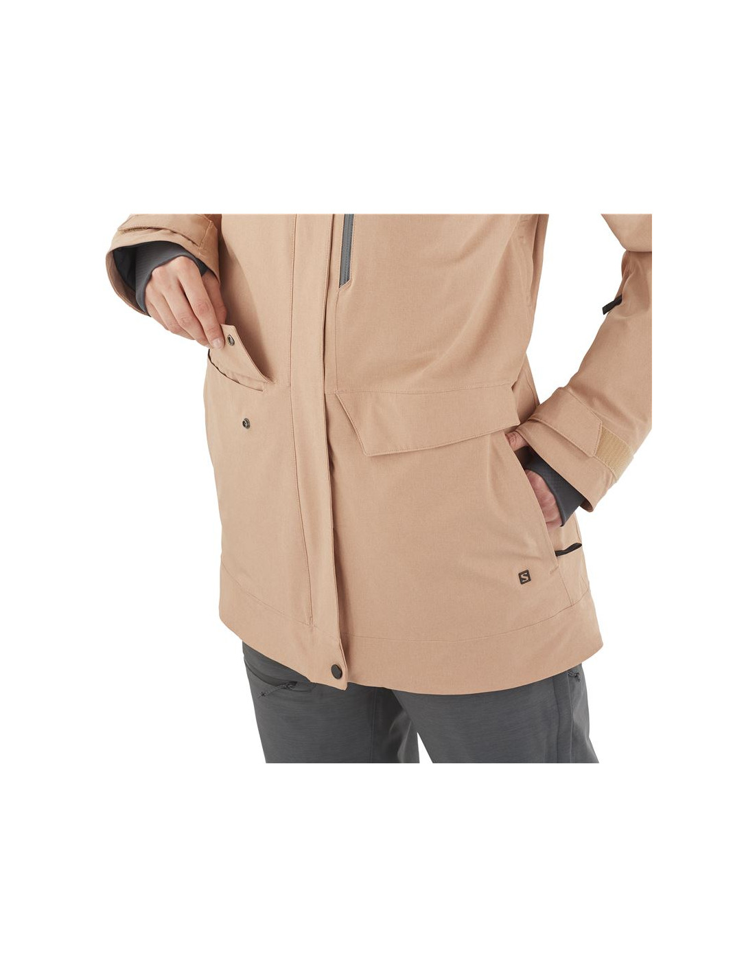 Chaqueta de esquí Salomon Stance Cargo W Pink