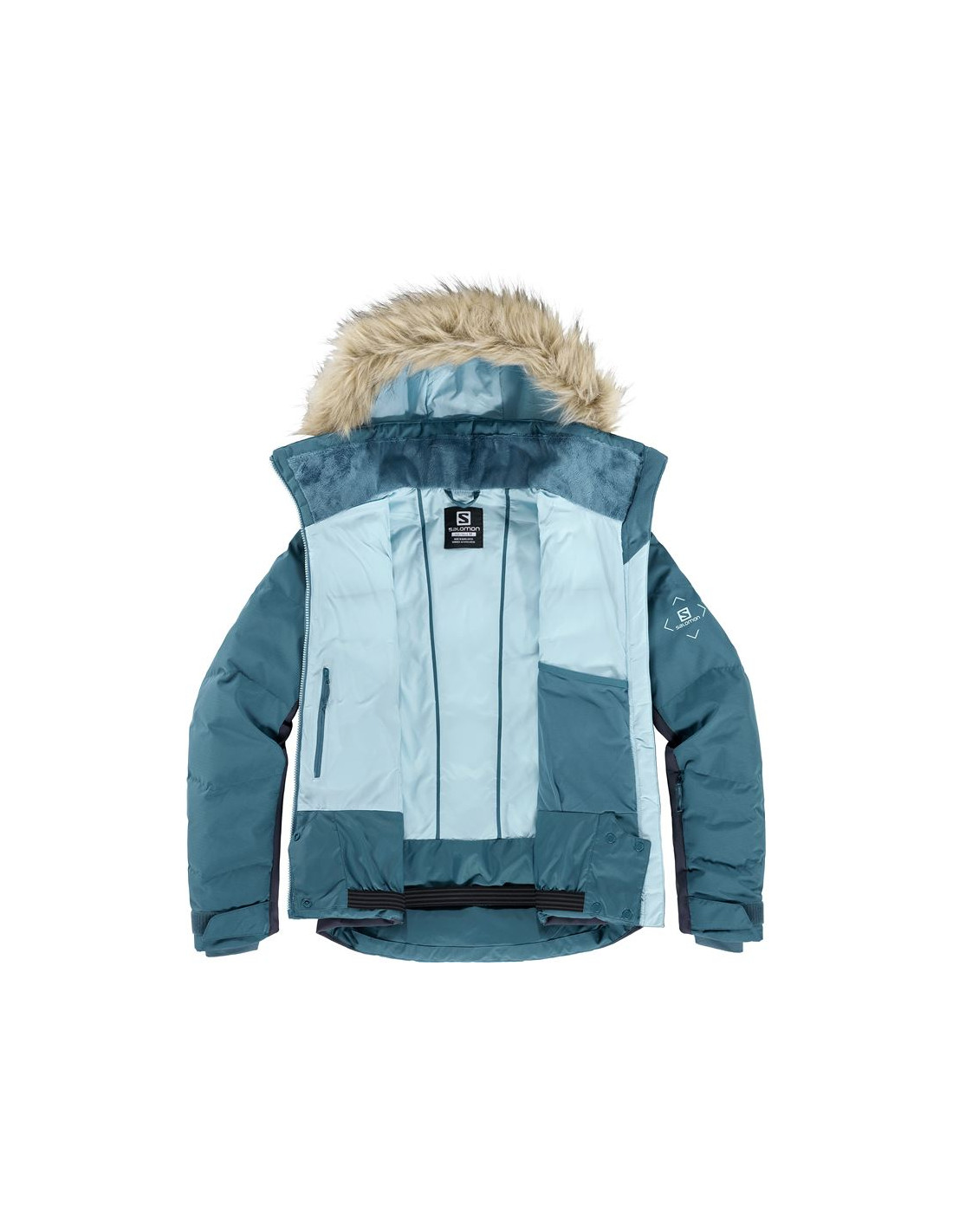 Chaqueta de esquí Salomon Stormcozy W Light blue