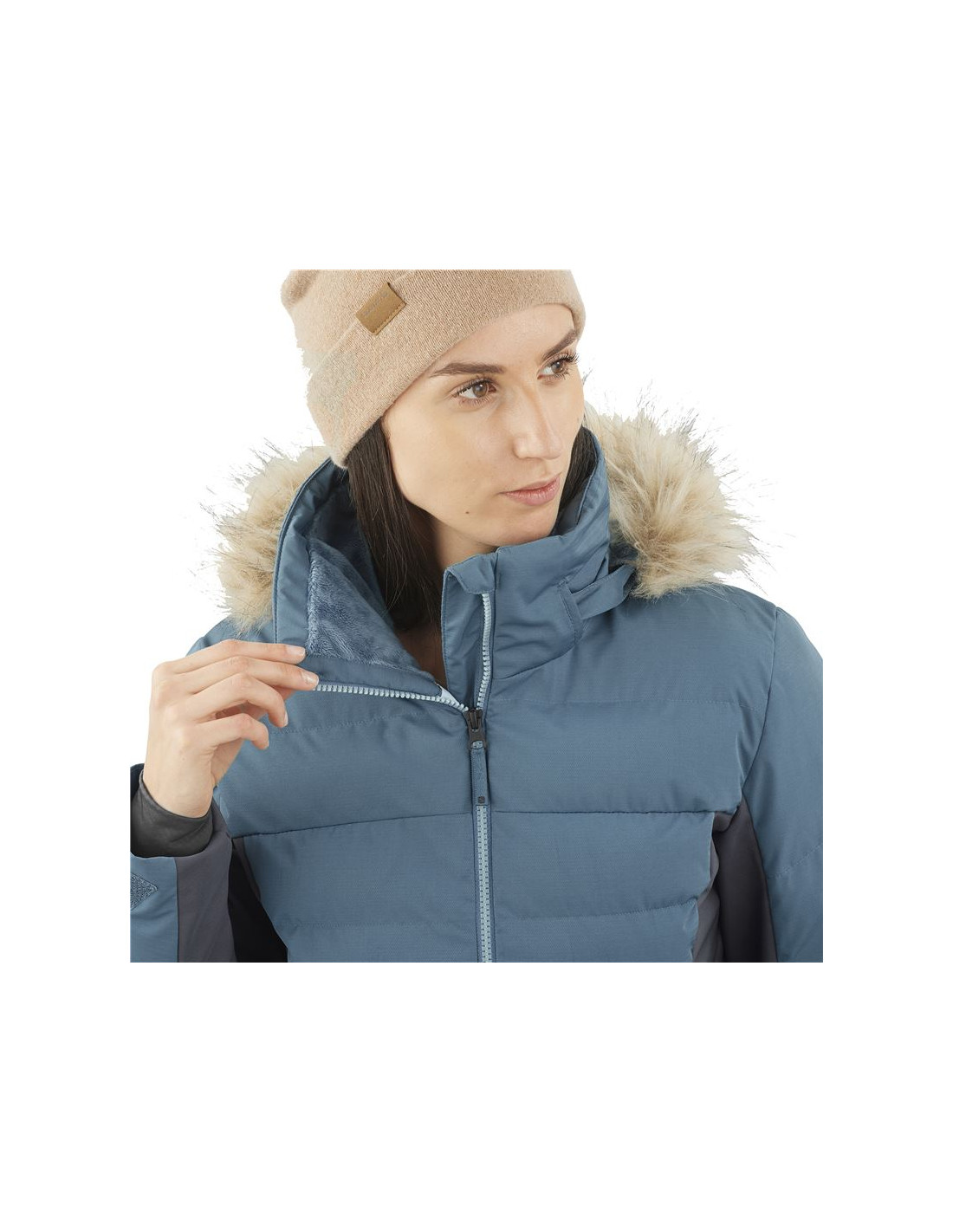 Chaqueta de esquí Salomon Stormcozy W Light blue