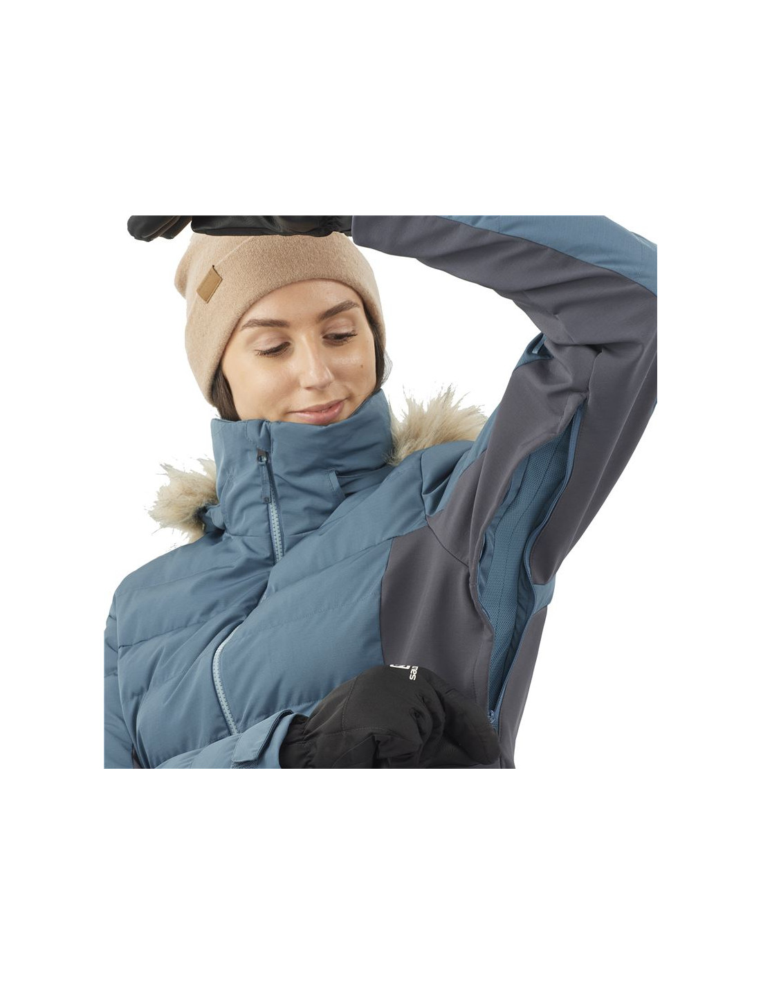 Chaqueta de esquí Salomon Stormcozy W Light blue