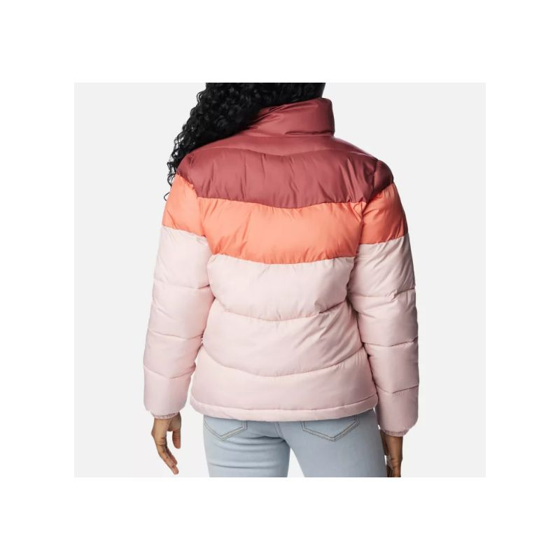 Chaqueta de mujer Columbia Puffect Color Block (Dusty Pink / Faded Peach / Beettroot)