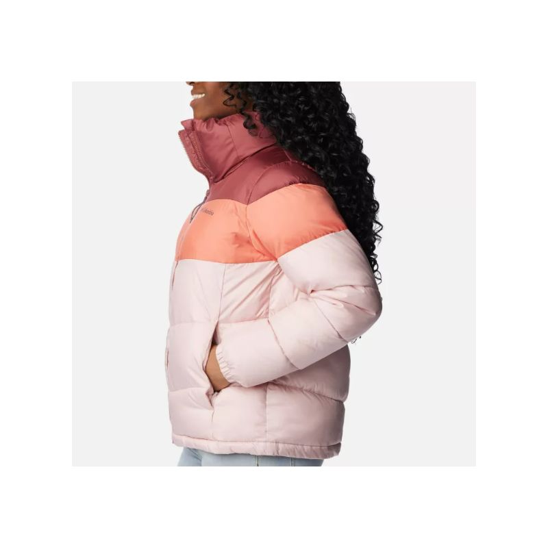 Chaqueta de mujer Columbia Puffect Color Block (Dusty Pink / Faded Peach / Beettroot)
