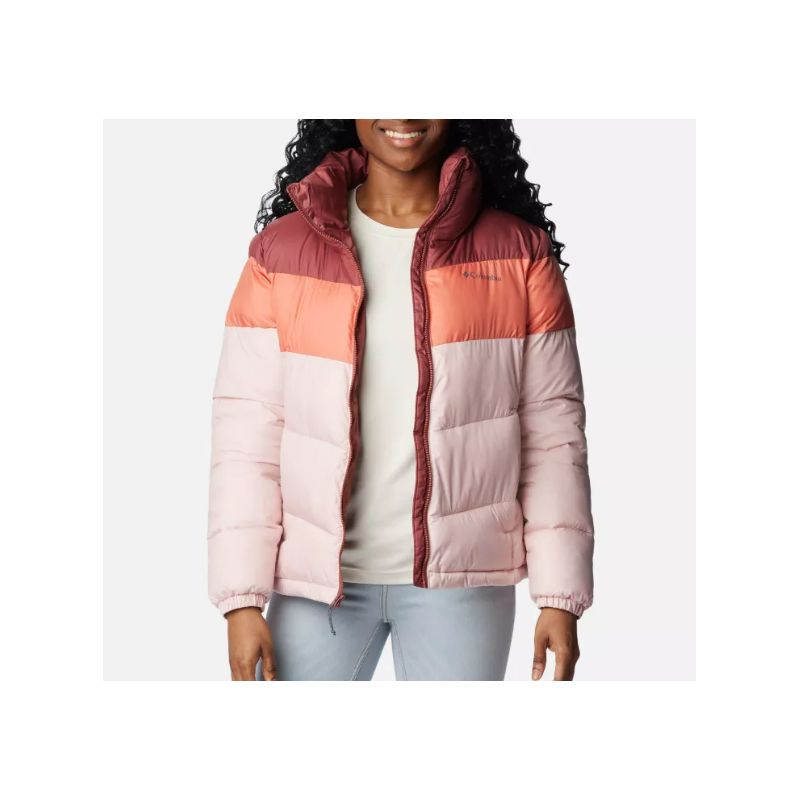 Chaqueta de mujer Columbia Puffect Color Block (Dusty Pink / Faded Peach / Beettroot)