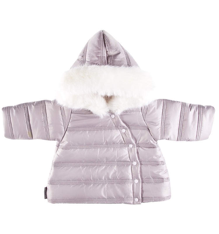 Chaqueta de niña gris plateada colección Emu