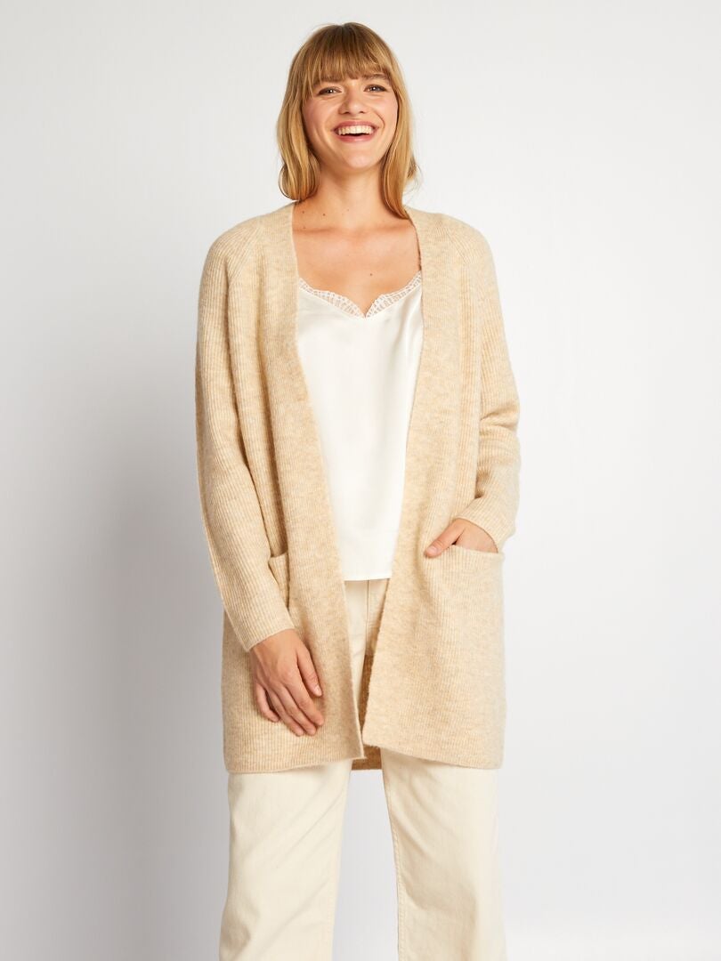 CHAQUETA DE PUNTO  BEIGE