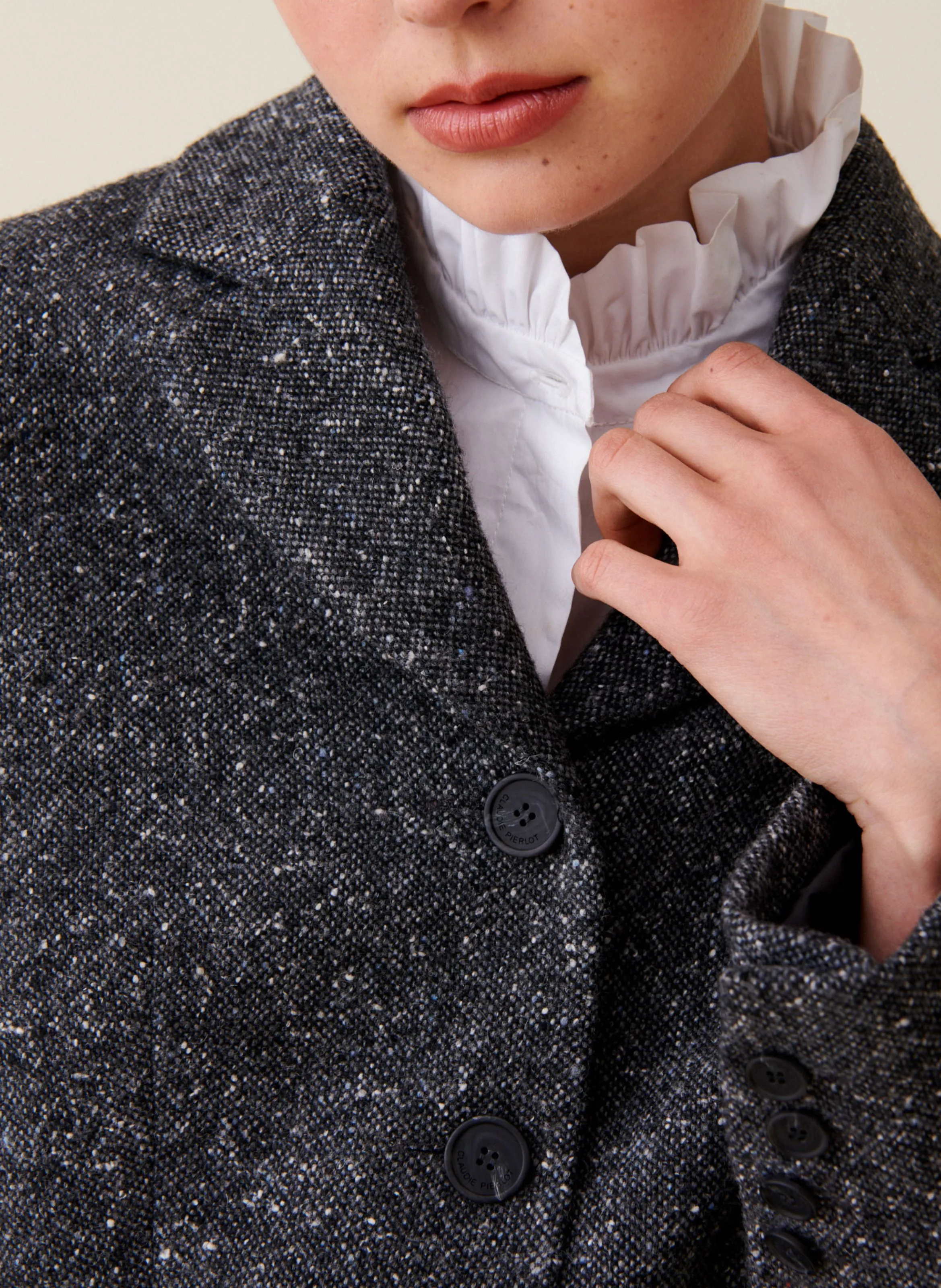 Chaqueta de sastre corta en gris