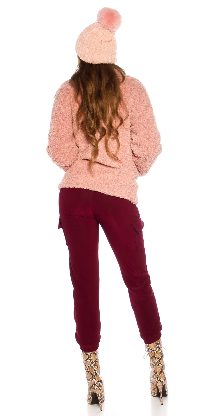 Chaqueta dulzura de Peluche en Rosa