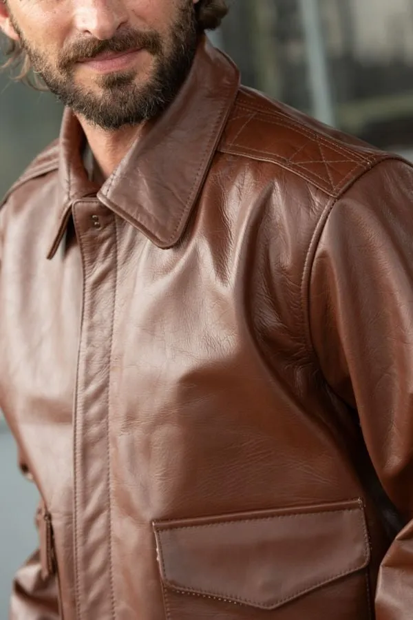 CHAQUETA HOMBRE COOPER ORIGINAL 50 MISSION RUSSET COWHIDE A2 JACKET