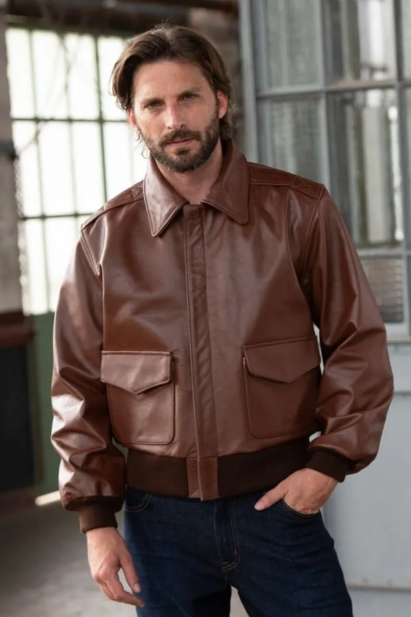 CHAQUETA HOMBRE COOPER ORIGINAL 50 MISSION RUSSET COWHIDE A2 JACKET