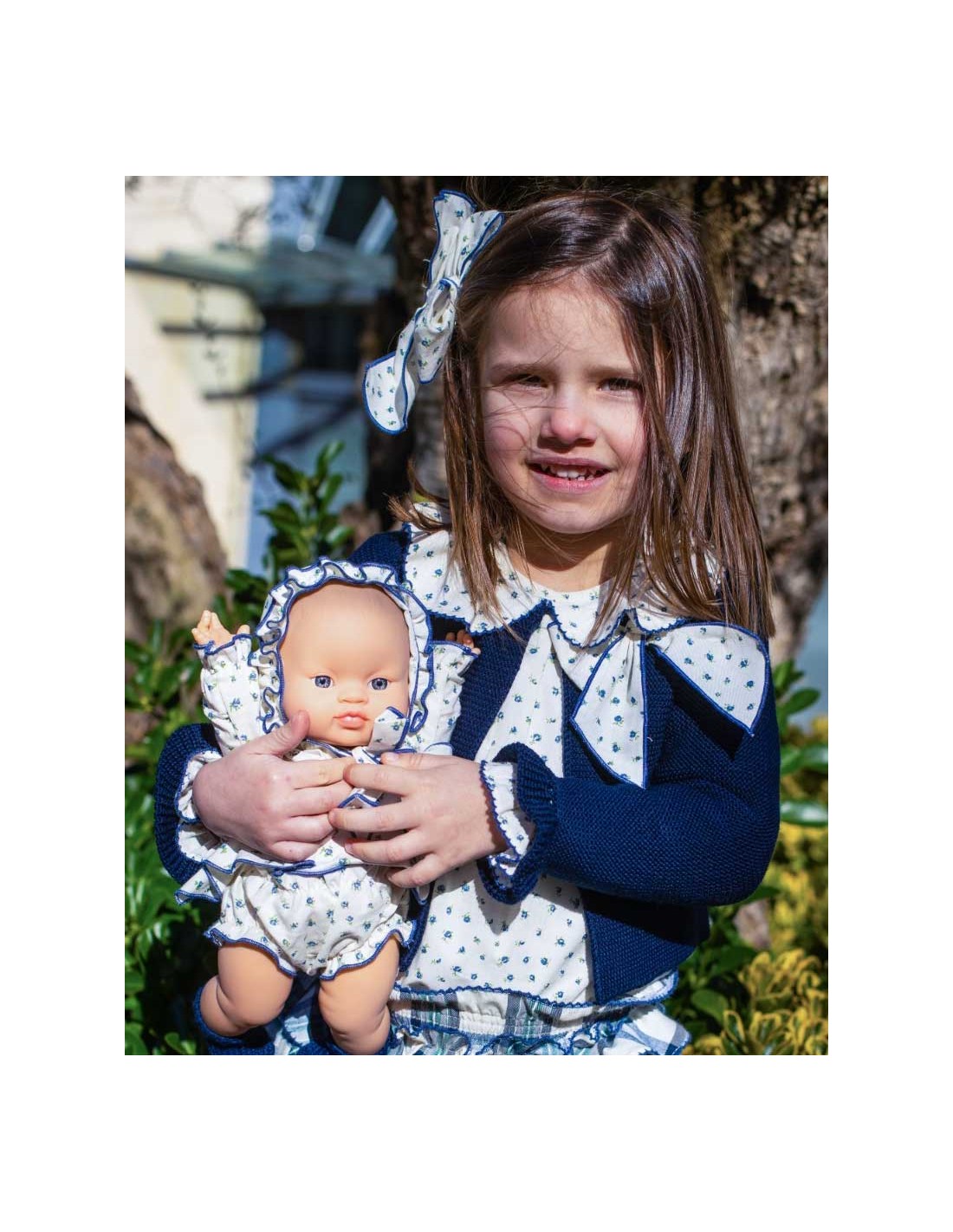 Chaqueta Niña Punto Corta Marino Colección Pandora La Martinica