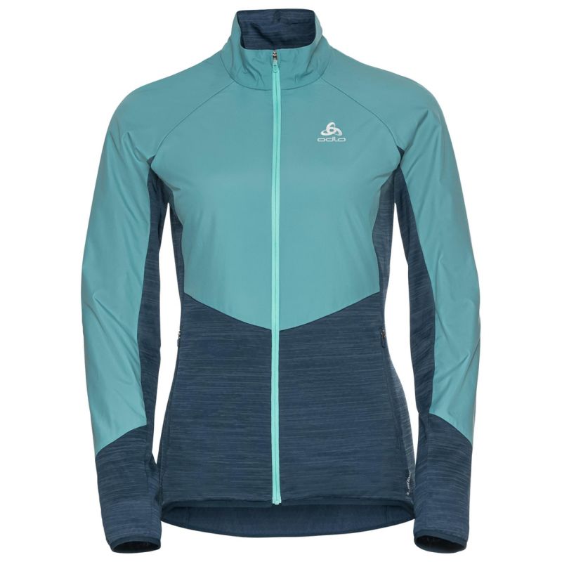CHAQUETA ODLO RUN EASY WARM HYBRID (BLUE WING TEAL  POLYNYA) MUJER