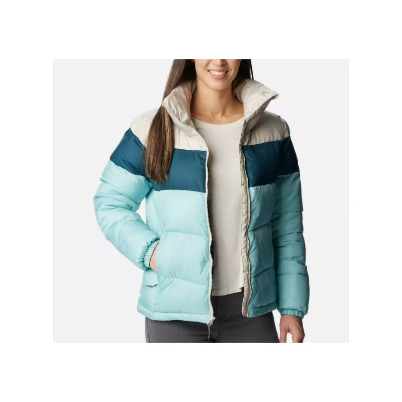 Chaqueta para mujer Columbia Puffect Color Block (Aqua Haze / Night Wave / Dark Stone)