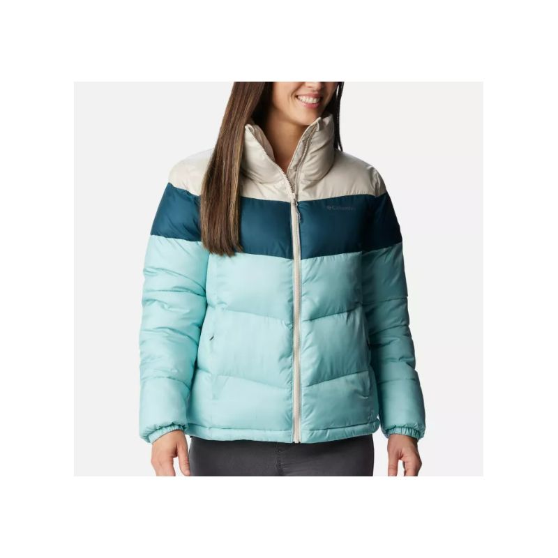 Chaqueta para mujer Columbia Puffect Color Block (Aqua Haze / Night Wave / Dark Stone)