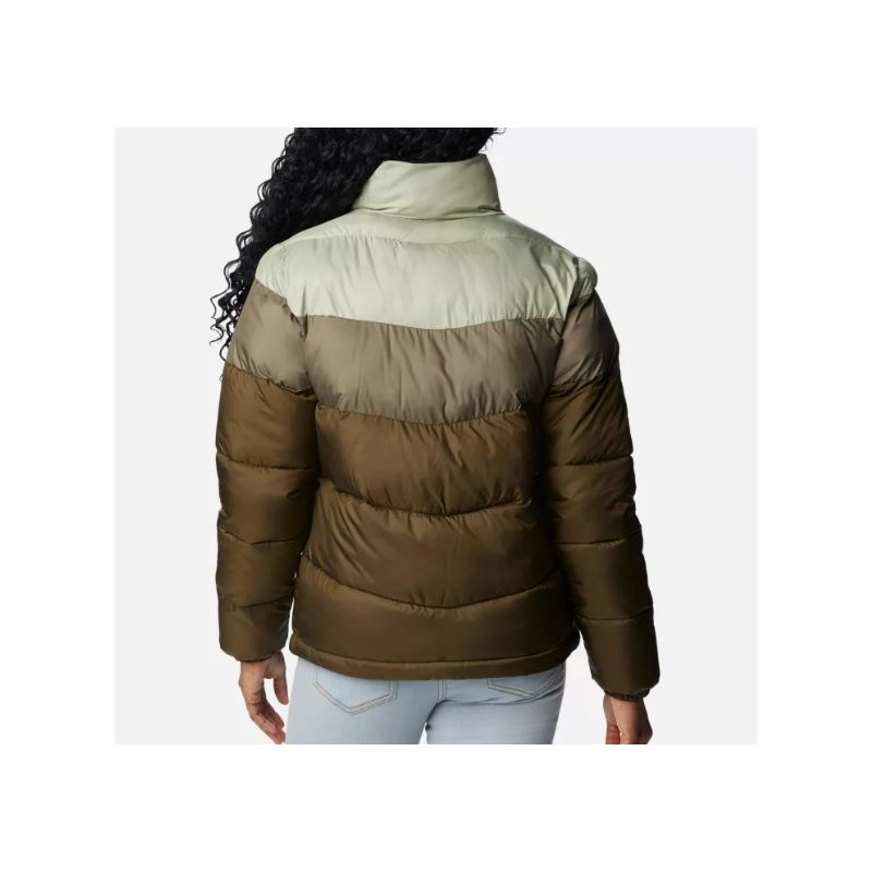 Chaqueta para mujer Columbia Puffect Color Block (Verde Oliva / Verde Piedra / Safari)