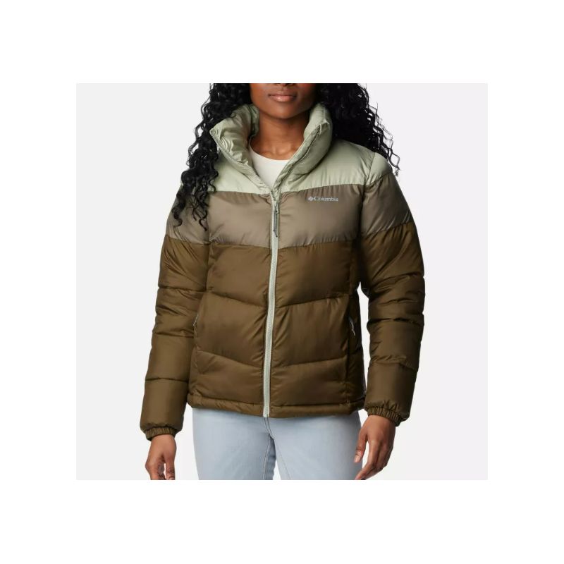 Chaqueta para mujer Columbia Puffect Color Block (Verde Oliva / Verde Piedra / Safari)